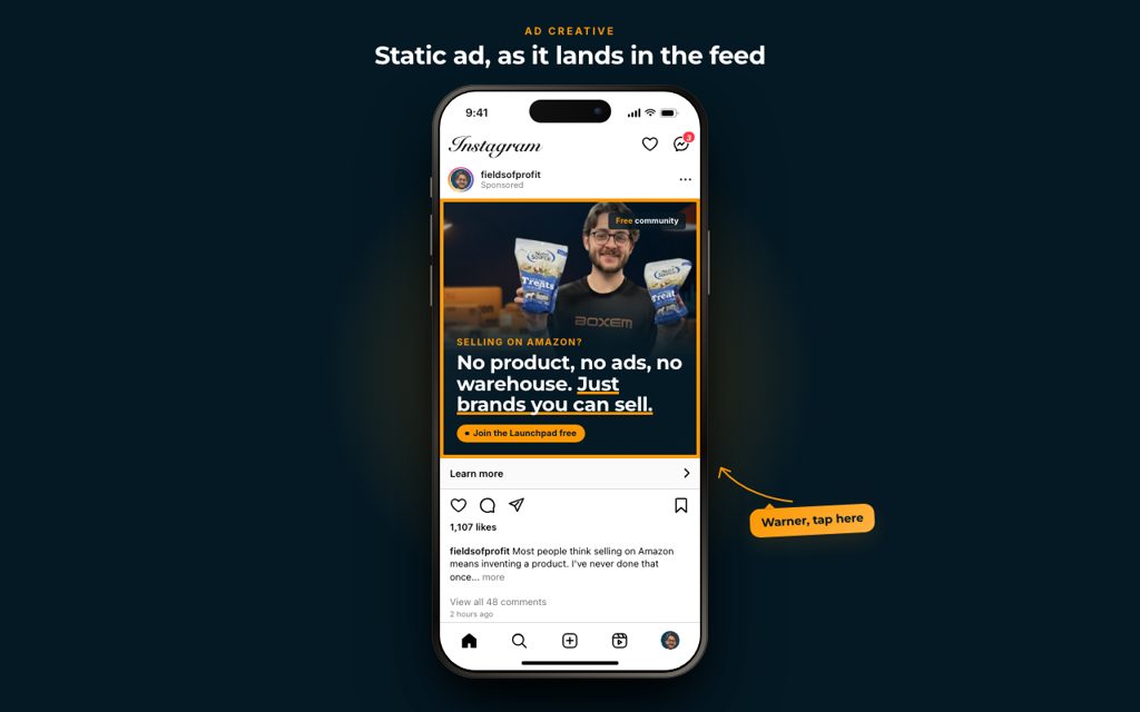 Static ad preview